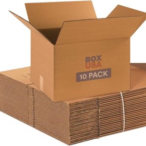 BOX USA Moving Boxes Medium 18"L x 14"W x 12"H 10-Pack | Corrugated Cardboard Box for Shipping, Mailing, Packing, Packaging and Storage 18x14x12