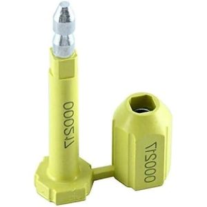 Bolt Seal 50 pcs Shipping Seal with Print Progressive Numbering for Cargo Containers and Truck Trailers, Cargo Container Seals Yellow