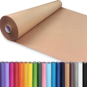 PerkHomy 36" x 2,400" (200') Brown Kraft Paper Roll for Craft Bulletin Board Paper Kids Art Table Covering Crafting Gift Wrapping Bouquet Packing Parcel 70GSM 50LB (Brown, 36" x 200')