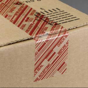 VPTAPE 3 Inch x 110 Yards Pre-Printed Packing Tape, 2.2 Mil Thick, 6 Pack for Packaging, Shipping, Moving, Home and Office (6 Pack, Red-"Check Seal Before Accepting")